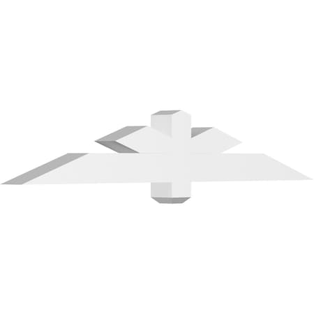 Ekena Millwork Kennewick Architectural Grade PVC Gable Bracket, 60"W x 10"H x 4"D x 4"F, 4/12 Pitch GBP060X10X0404KEN00